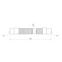 Шланг злив Thermo Alliance Standart для пральної машини 100 см SD096W100