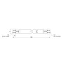 Шланг для газу Thermo Alliance білий 1/2" ВВ 80 см SD90G80