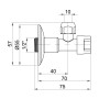 Кран приладовий буксовий Icma 10х1/2" кутовий №520