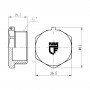 Заглушка SD Forte 1" ЗР SF35325