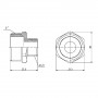 Ніпель редукційний SD Forte 1" х1/2" SF3592515