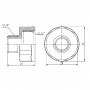 Перехід SD Forte 1/2"х1/4" ВЗ SF360156