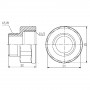 Перехід SD Forte 1/2"х3/8" ВЗ SF360159