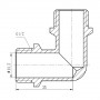 Кутик SD Forte 1/2" ЗЗ хром SF373H15