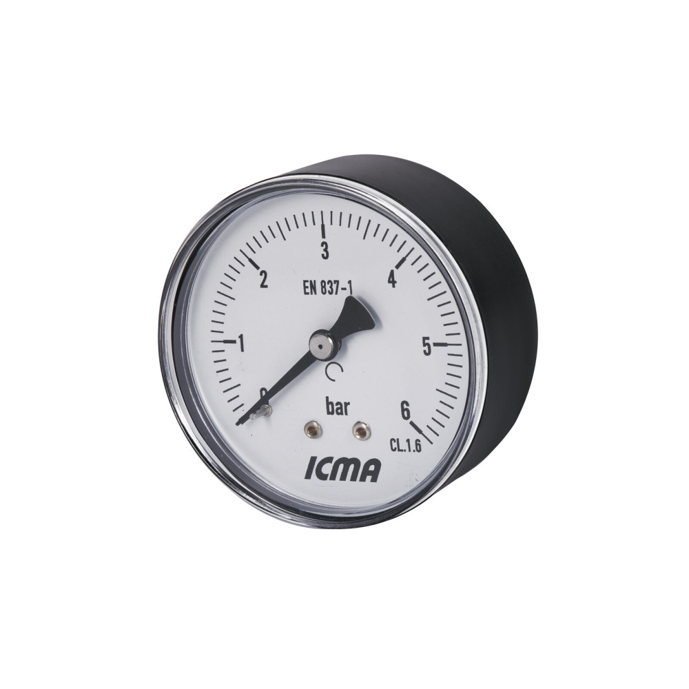 Манометр Icma 1/4" 0-6 бар, заднє підключення №243