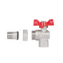 Кран кульовий "Американка" SD Forte 1/2" кутовий SF221W15