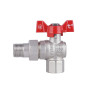 Кран кульовий "Американка" SD Forte 1/2" кутовий SF221W15