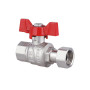 Кран кульовий з накидною гайкою SD Forte 1/2"х ВР для води прямий SF260W15