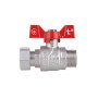 Кран кульовий з накидною гайкою SD Forte 3/4" ВЗ для води прямий SF261W20
