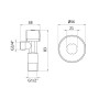 Кран приладовий SD Forte 1/2"х3/4" ручка "шестигранник" SF3441520