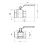 Кран кульовий Thermo Alliance Standart 2" ВР для води (важіль) SD600NW50PN40