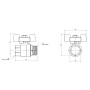 Кран кульовий Thermo Alliance Standart 3/4" ВЗ для води (метелик) SD607NW20PN40
