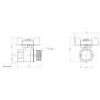 Кран кульовий Thermo Alliance Standart 1" ВЗ для води (метелик) SD607NW25PN40