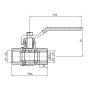 Кран кульовий SD Plus 1" 1/2 ВР для газу (важіль) SD600NG40PN40