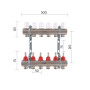 Колектор з витратомірами Thermo Alliance Standart 1" 6 виходів SD235W6