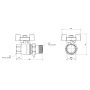 Кран кульовий "Американка" Thermo Alliance Standart 3/4" ВЗ прямий SD220NW20PN40