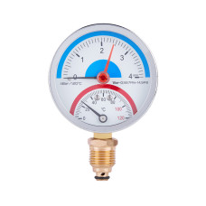 Термоманометр Thermo Alliance Standart 80 мм 1/2", нижнє підмикання SD1724B