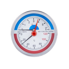 Термоманометр Thermo Alliance Standart 80 мм 1/2", заднє підмикання SD1736B