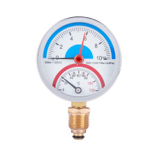 Термоманометр Thermo Alliance Standart 80 мм 1/2", нижнє підмикання SD17210B