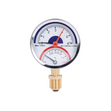 Термоманометр Thermo Alliance Standart 80 мм 1/2", нижнє підмикання SD1726B