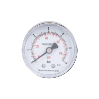 Манометр Thermo Alliance Standart 6 бар 1/4" , заднє підмикання SD1716B