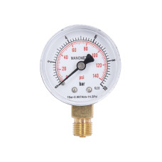 Манометр Thermo Alliance Standart 10 бар 1/4", нижнє підмикання SD17010B
