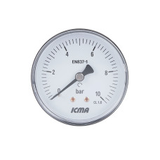 Манометр Icma 1/4" 0-10 бар, заднє підключення №243