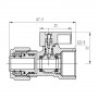 Кран кульовий обтискний SD Forte 20х3/4" ВР SF264W20