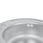 Кухонна мийка Lidz 510-D 0,6 мм Satin (LIDZ510D06SAT)