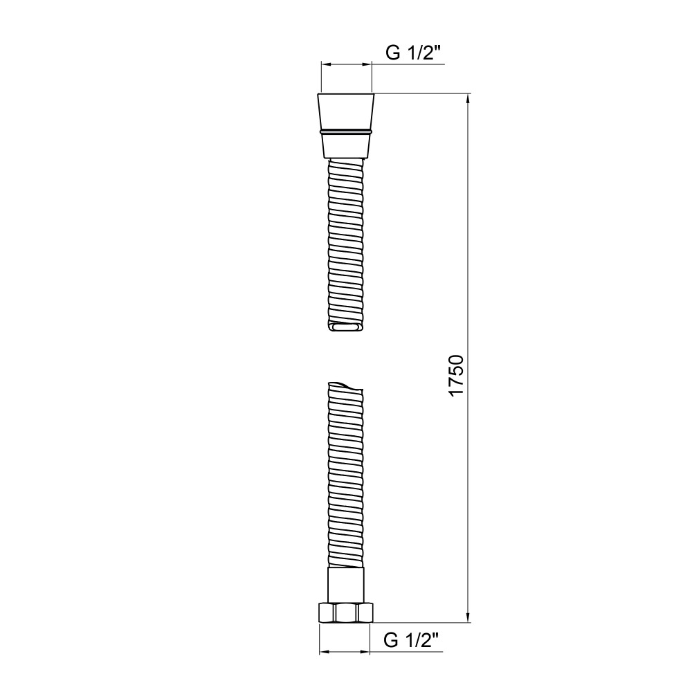 Шланг Lidz Niagara 01 1,75 м LDNIA01CRM22148 Chrome