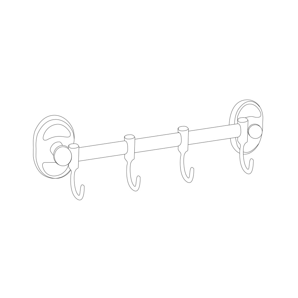 Тримач Lidz Oreo 0804 4 гачка LDORE0804CRM22175 Chrome