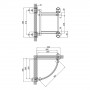Полиця кутова Lidz Oreo 1002 скляна 2 ярусна LDORE1002CRM22181 Chrome