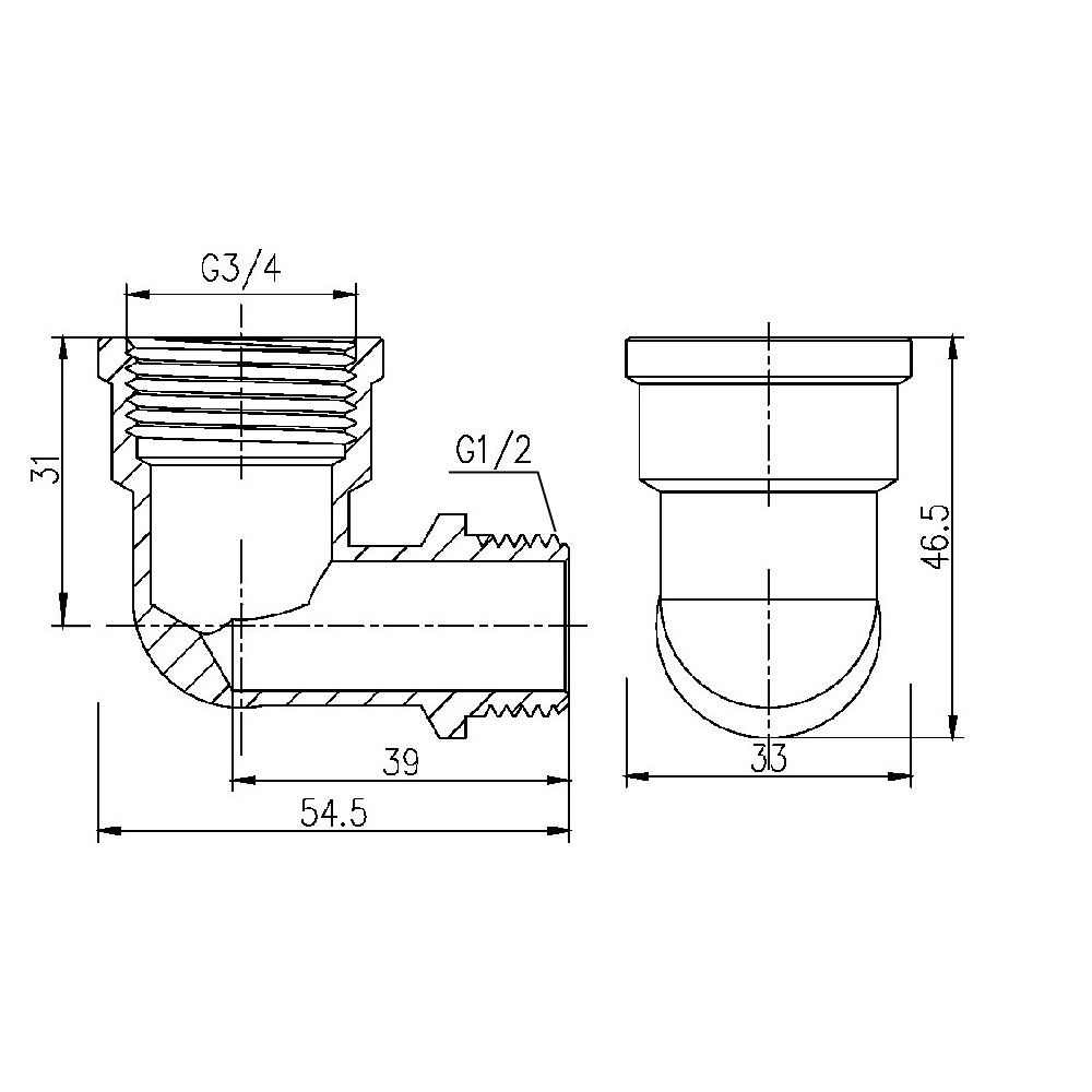 Кутик редукційний SD Forte 3/4"х1/2" ВЗ SF3702015