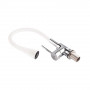 Змішувач для кухні Qtap Spring з гнучким виливом QTSPRCRW007F1 Chrome/White
