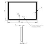 Дзеркало Qtap Mideya 800х600 (DC-F904) з LED-підсвічуванням та антизапотіванням QT2078F904W