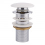 Донний клапан для раковини Qtap F0081 70х70х120 White з переливом