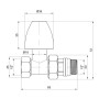 Кран радіаторний Thermo Alliance Base 1/2" ВЗ з антипротіканням прямий SD226W15