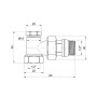 Кран радіаторний Thermo Alliance Base 1/2" ВЗ з антипротіканням кутовий SD229W15