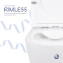 Унітаз підвісний Qtap Swan безобідковий з сідінням Soft-close QT16335178W