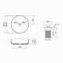 Раковина-чаша Qtap Kalao 440х440х140 White з донним клапаном QT0811K462W