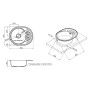 Кухонна мийка Lidz 5745 0,6 мм Micro Decor (LIDZ5745MDEC06)
