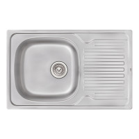 Кухонна мийка Qtap 7850 0,8 мм Satin (QT7850SAT08)