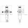 Фільтр самопромивний SD Forte 1/2 "з редуктором для холодної води SF128W15C