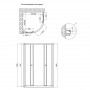 Lidz 4мм фіксоване скло тоноване Gray ŁATWA SC80x80.LOW.GR
