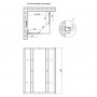 Lidz 4мм скляні двері матові Frost WAWEL SC90x90.LOW.FR