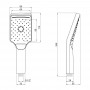 Лійка для ручного душу Qtap Rucni 85х115 мм прямокутна QTRUCA086N3KCW Chrome/White