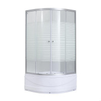 Lidz 4мм скляні двері з малюнком Linie WIEŻA SC90x90.HIGH.L
