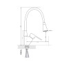 Змішувач для кухні Lidz Tani 008F3 з гнучким виливом (k40) LDTAN008F3WCR37037 White / Chrome