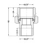 Згін-американка Thermo Alliance Base 1/2"ВЗ нікель, прямий SD190W15