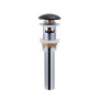 Раковина Qtap Tern 450х260х155 Matt black з донним клапаном QT17115117LMB